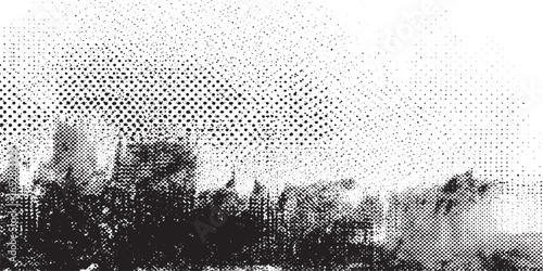 Halftone Texture. Halftone dot pattern background texture overlay grunge distress linear vector. Grunge halftone background with dots Distorted halftone grunge texture. Abstract fading print pattern 