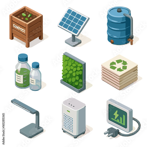 Paper green reusable eco icon air recycled stack vector compost lab