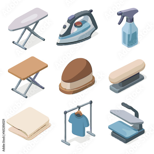 Sleeve icon steam cloth ironing vector garment pressing iron preparation textile table