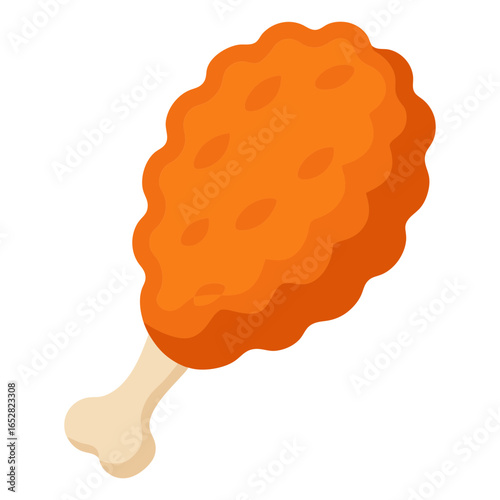 Vector art illustration of a fast food crispy fried chicken roll