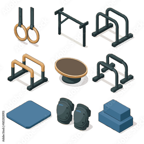 Soft bars icon dip bar icons workout bodyweight vector gymnastic blocks knee