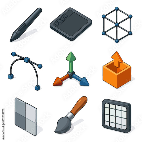 Symmetry icon axis tools wireframe pen control vector extrusion sculpting d drawing