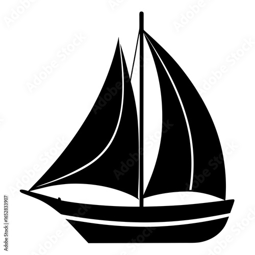 sailing ship isolated on white