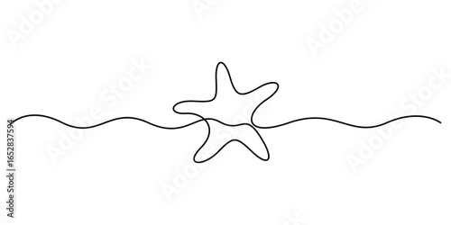Continuous one line drawing of a seashell. Single line art of beauty product pearl minimalist, Pearl in a seashell one line art drawing, Continuous one line drawing of sea shell. Vector illustration