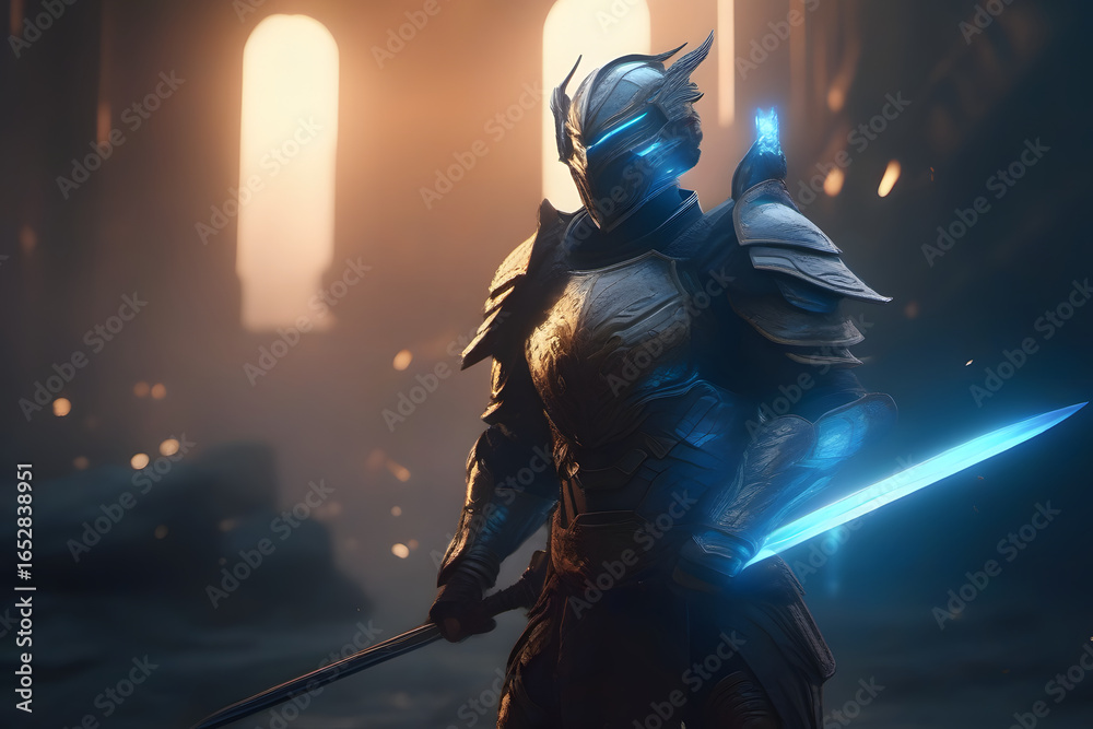 Naklejka premium Humanoid AI Robot in Futuristic Technology Concept