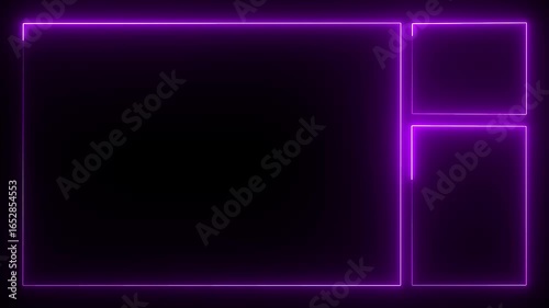dynamic glowing purple streaming frame overlay for gaming and live content