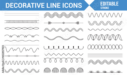 Abstract Line Art Icons Set for Graphic and Web Designers