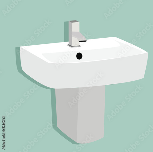 vektor Modern bathroom pedestal sink