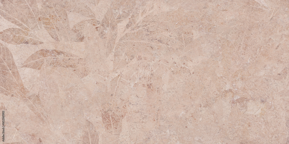 Obraz premium stone texture with subtle leaf pattern creating natural botanical abstract background.