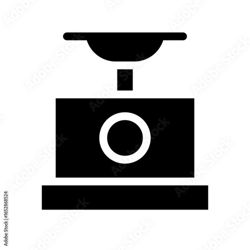 kitchen scale glyph icon