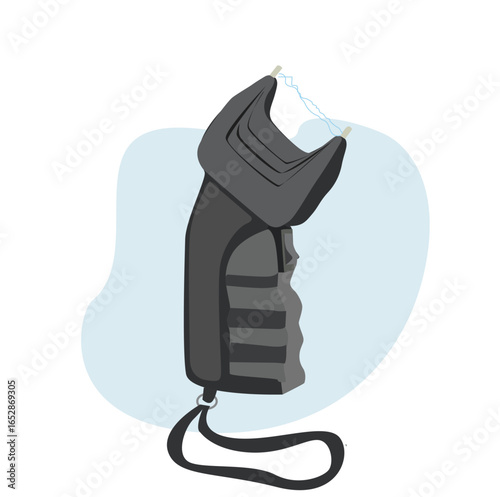 Stun gun. electric shock device.stun gun icon