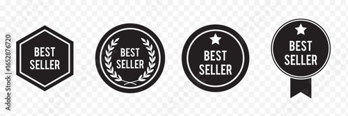 Best seller badge logo design. Best seller sticker label . eps 10 