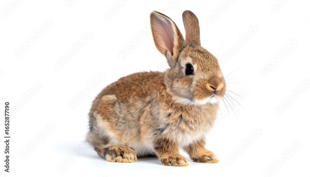 Fototapeta premium Cute brown rabbit, studio shot