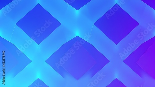 Futuristic geometric patterns pulse with neon glow against cosmic blue-purple gradients.