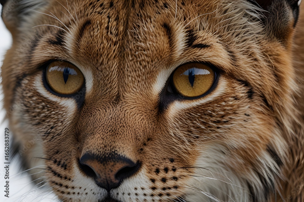 Obraz premium Close-up on a feline eye - Eurasian Lynx