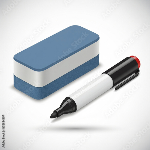 Black Marker Pen Vector Illustration 1