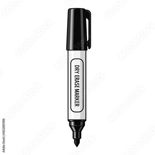 Black Marker Pen Vector Illustration
