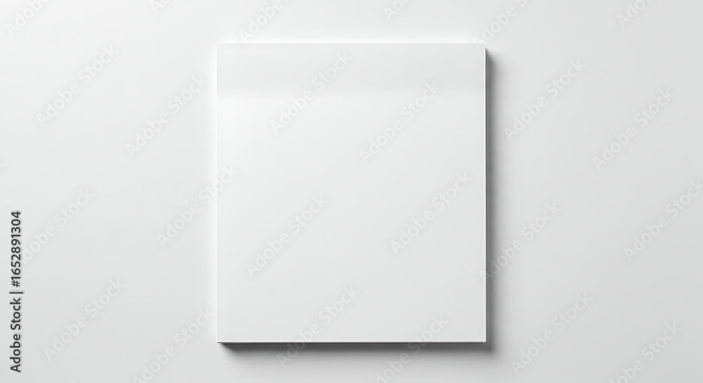 Top view of a blank white vertical notepad or memo block with a subtle shadow, isolated on a white background, perfect for mockup or template use. Top view of a blank white vertical notepad or memo block with a subtle shadow, isolated on a white background, perfect for mockup or template use.
