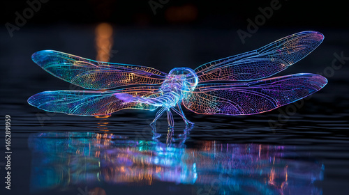 Luminous Dragonfly: Vibrant Insect Macro Photography