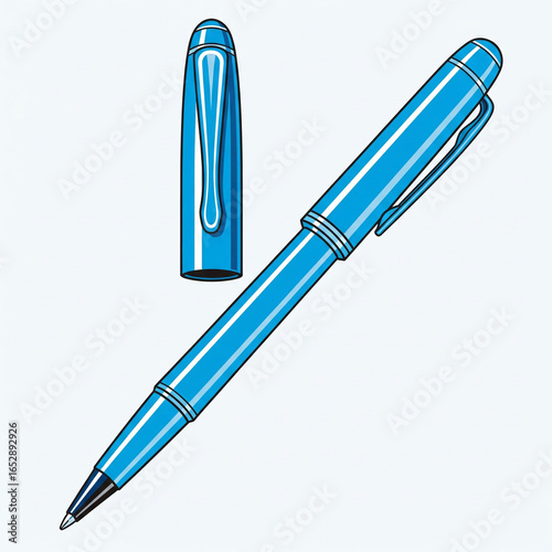 Vector illustration of pen isolated on white background
