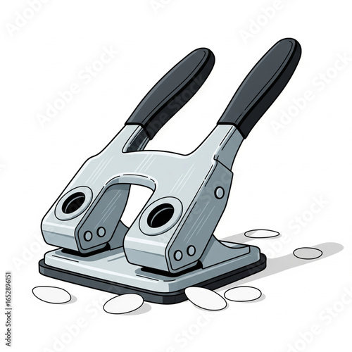 Paper hole punch isolated on white background 2.eps