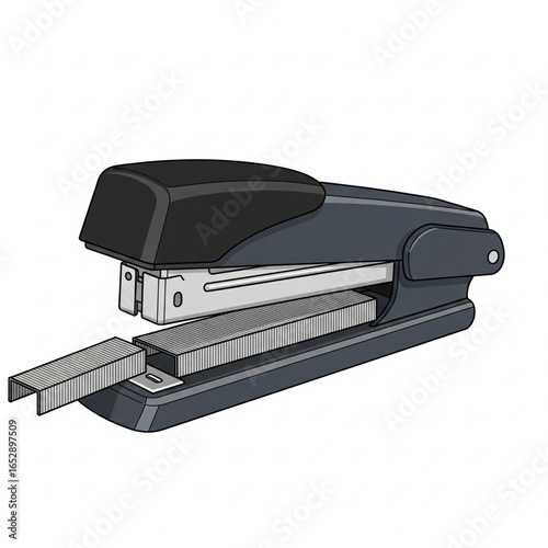 Stapler with staples isolated on white background 2.eps