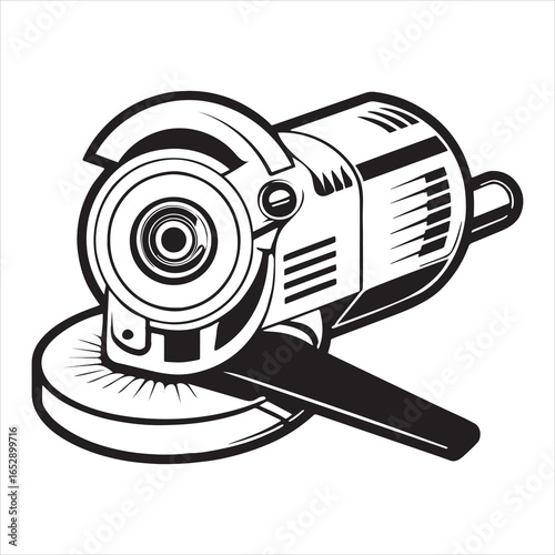 angle grinder power tool silhouette