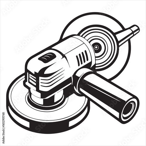 angle grinder power tool silhouette
