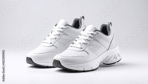 pair of white sneakers