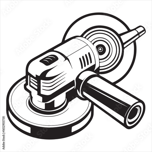 angle grinder power tool silhouette