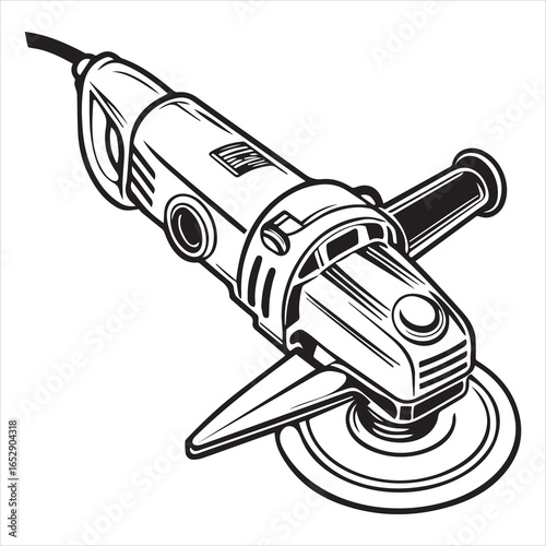 angle grinder power tool silhouette