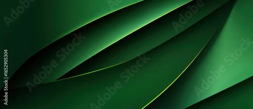 Panel kuchenny z motywem Elegant abstract background featuring flowing dark green waves and subtle golden lines