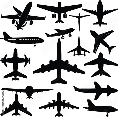 Airplane Silhouettes: A Collection of Aircraft Designs