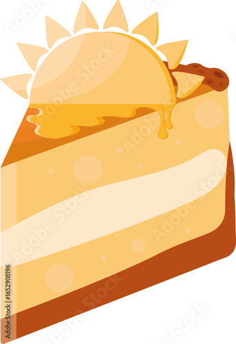 a piece of cake with white backgroud, png