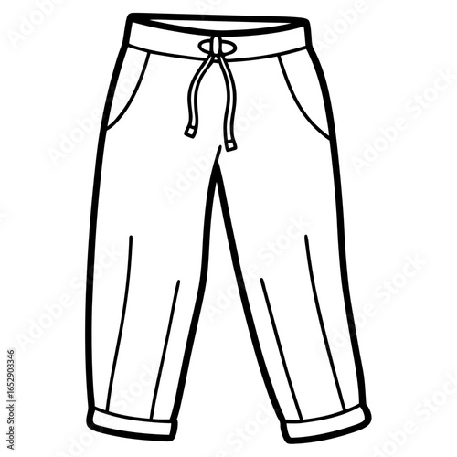 Minimal Lounge Pants Vector