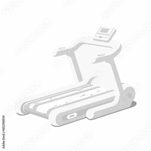 Minimalist treadmill illustration for fitness, health, and exercise concept  design