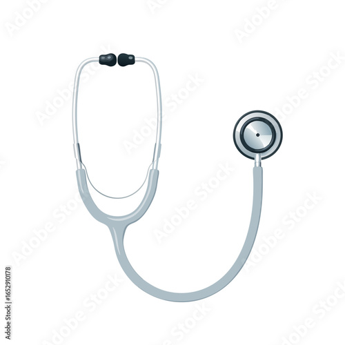 Essential medical tool: Stethoscope portraying healthcare diagnosis and clinical precision used for patient examination in wellness  and sound