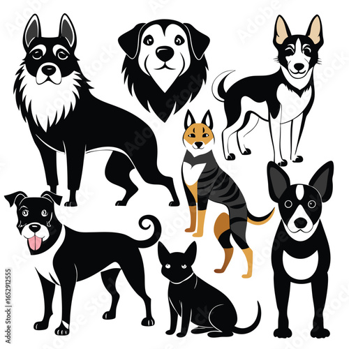 Cute Dog Breed Illustrations:  Vector Art Graphics for Pet Lovers