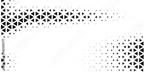 Seamless halftone triangle pattern. Random vector noise texture