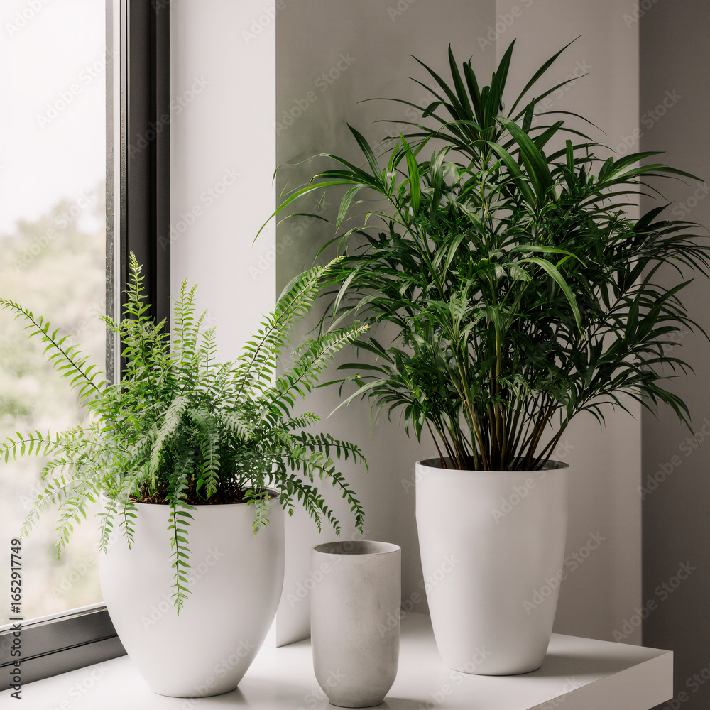 Fototapeta premium Minimalist Indoor Plant Wall