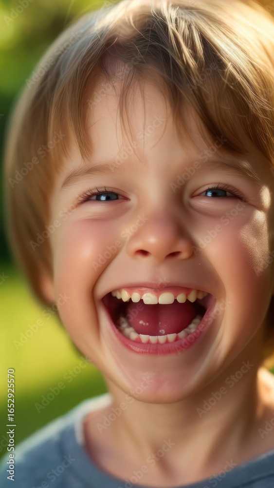 Child's joyful laughter Child's joyful laughter