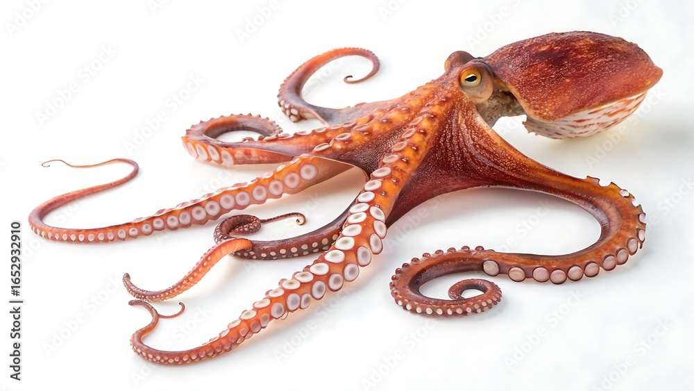 octopus on a white background octopus on a white background
