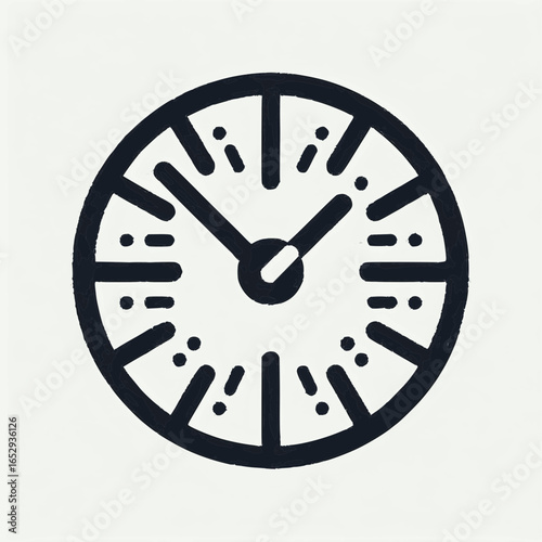 Minimalist Clock Face Icon: A simple yet elegant graphic, the clock face embodies the essence of time, each delicate marking speaking of moments swiftly passing. 