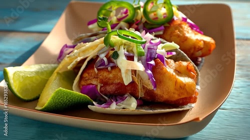Crispy Fish Tacos with Fresh Toppings