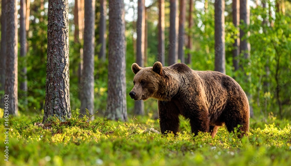 Fototapeta premium Oso (Ursus arctos) en el bosque