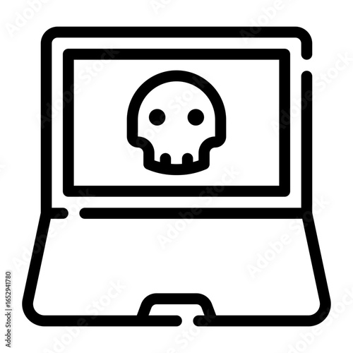 malware line icon