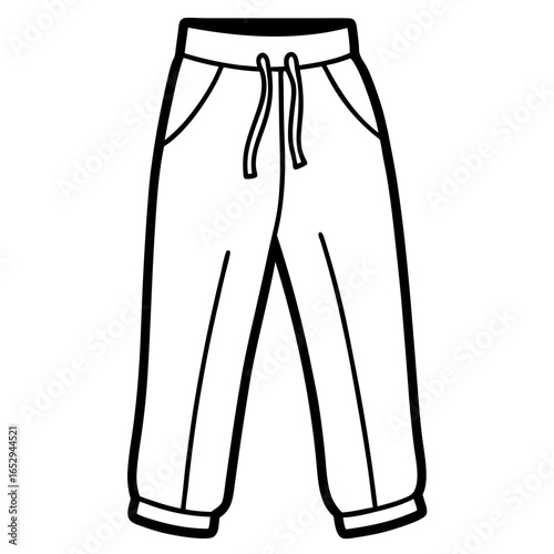 Simple Pants Illustration on White