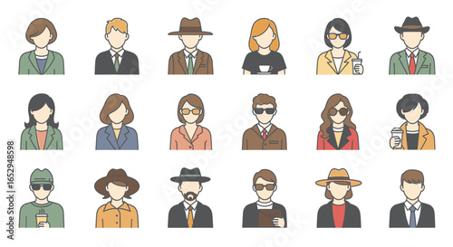 Diverse People Icons A Collection of Unique Avatar Portraits