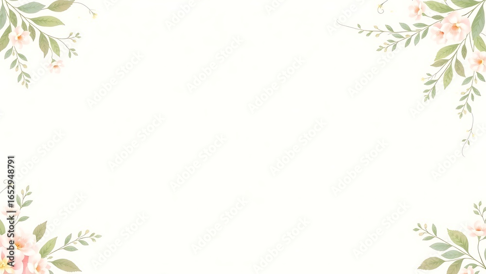 Obraz premium frame with flowers