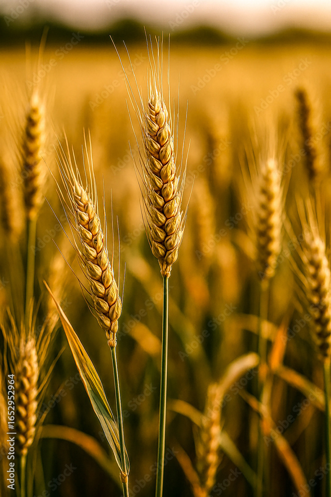 Fototapeta premium wheat field in the morning